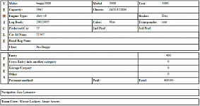 Improve reporting for Navigator & Co-Drivers